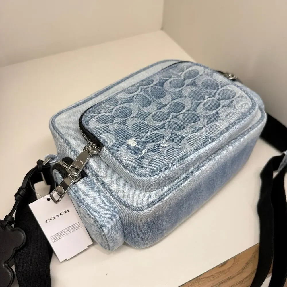 Coach Fletcher Crossbody Bag In Loved Signature Denim CEA06